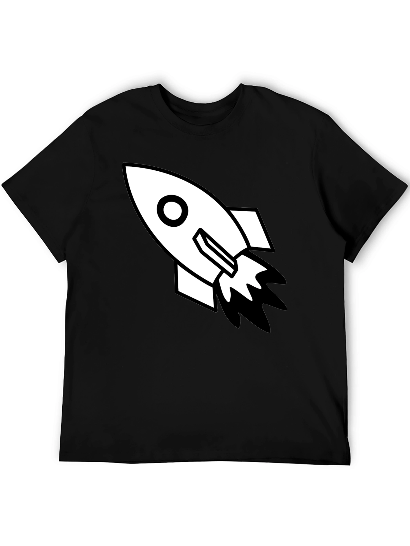 Rocket Graphic Tee - Black Cotton Blend