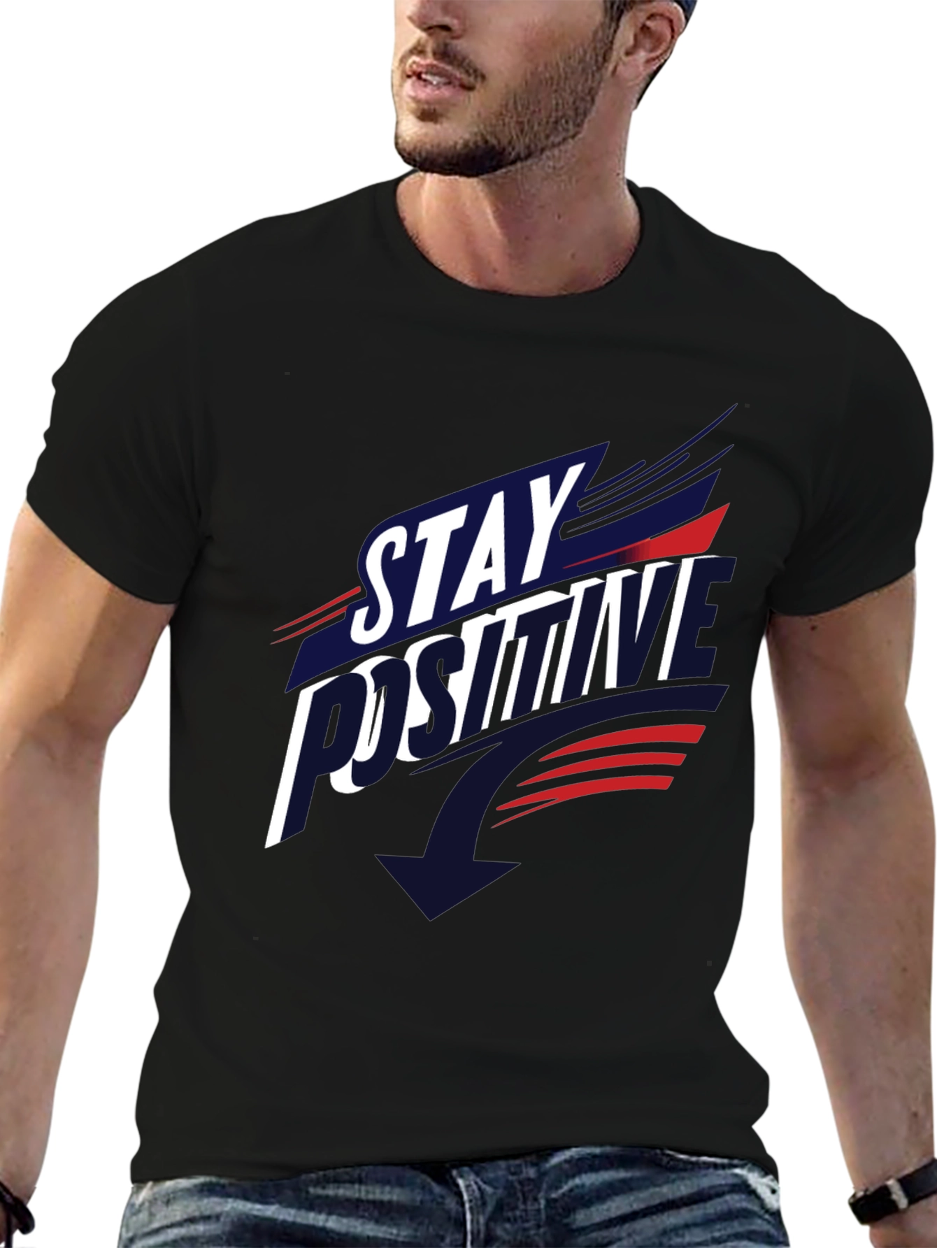 Stay Positive Graphic T-Shirt - Casual Comfort