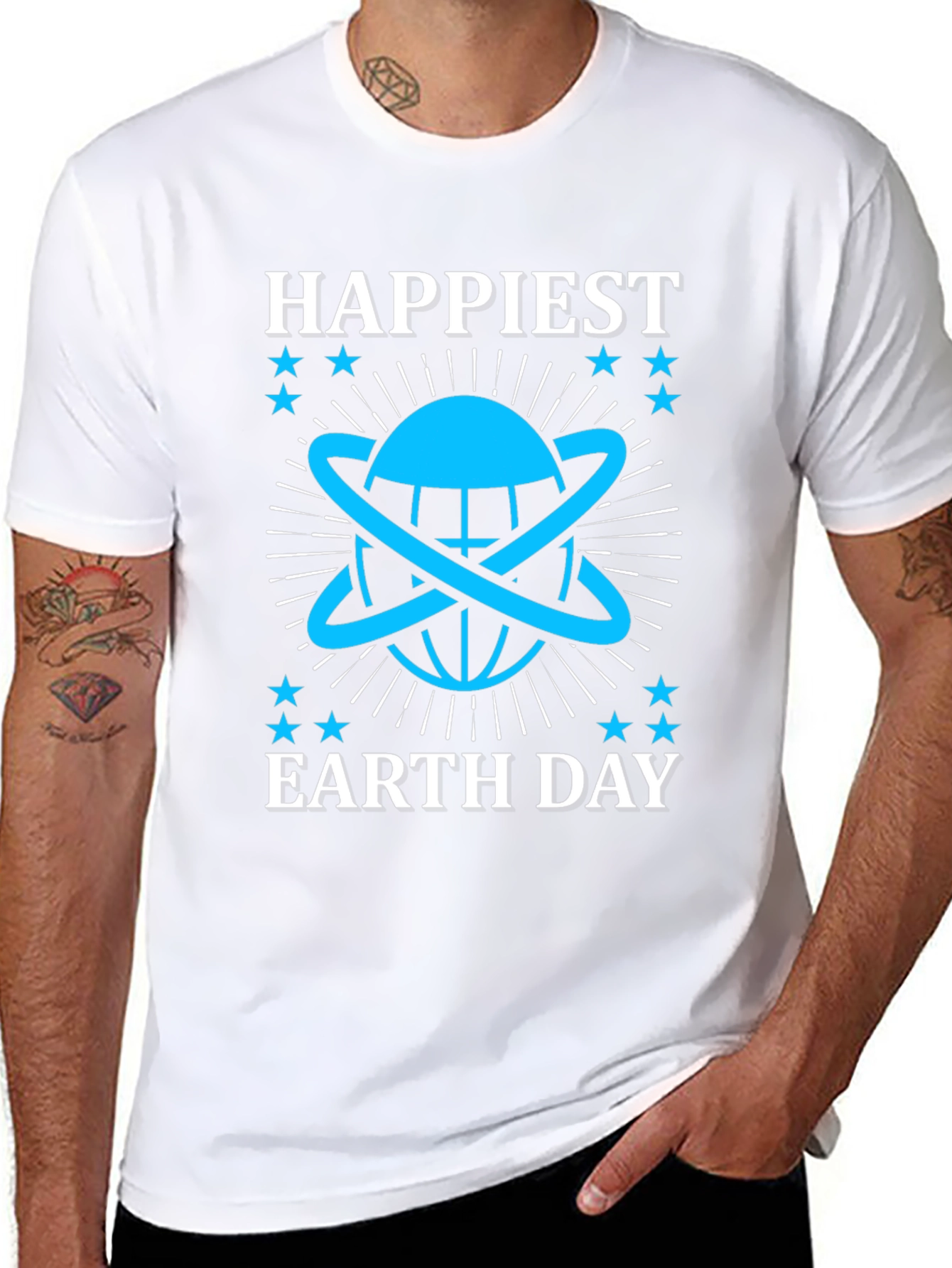Happiest Earth Day Graphic T-Shirt - Soft Cotton Blend