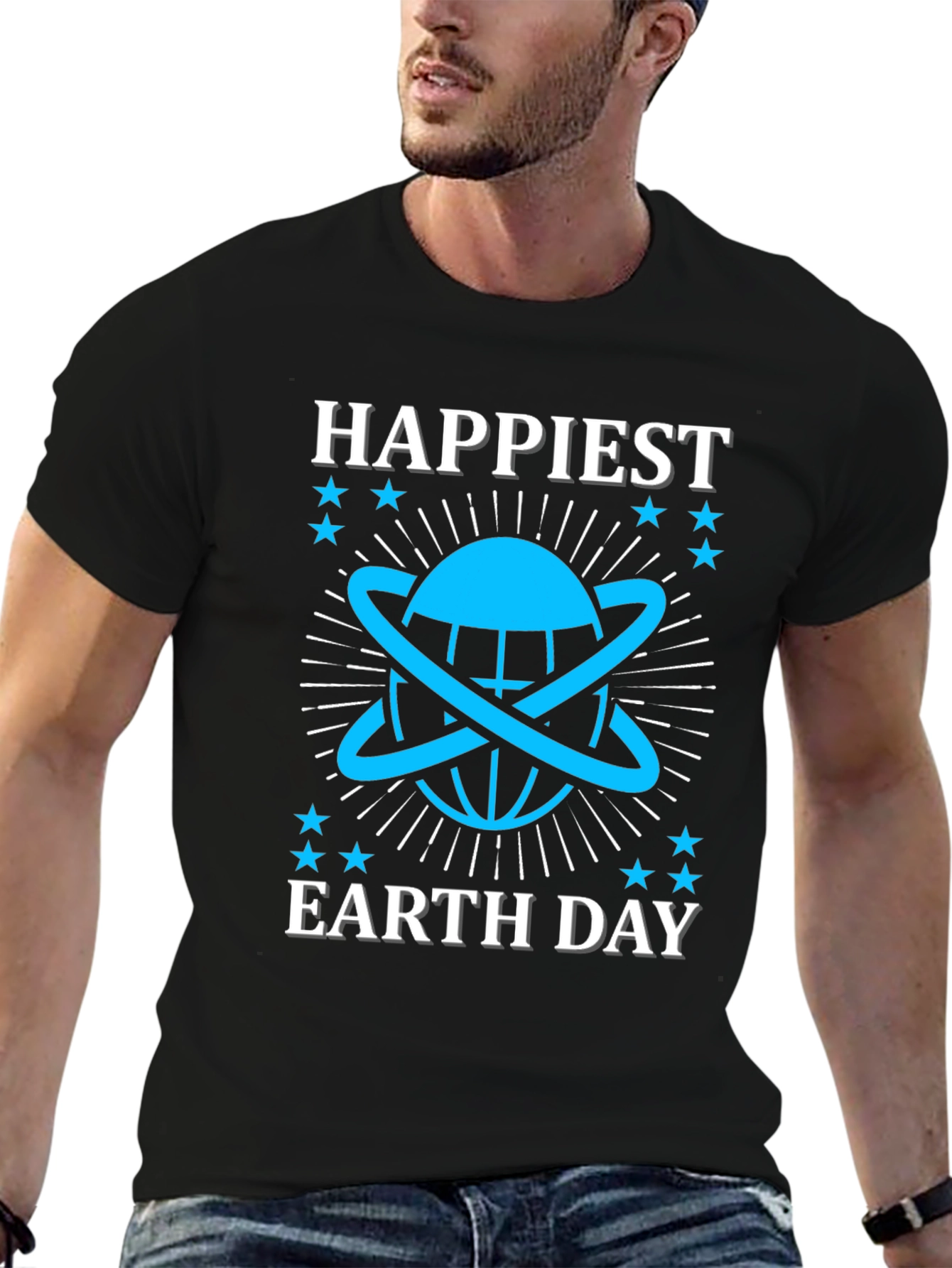 Happiest Earth Day Graphic T-Shirt - Soft Cotton Blend