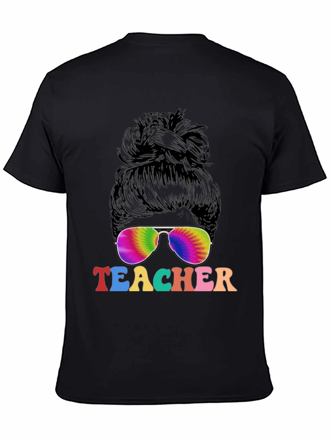 Teacher Messy Bun Graphic T-Shirt