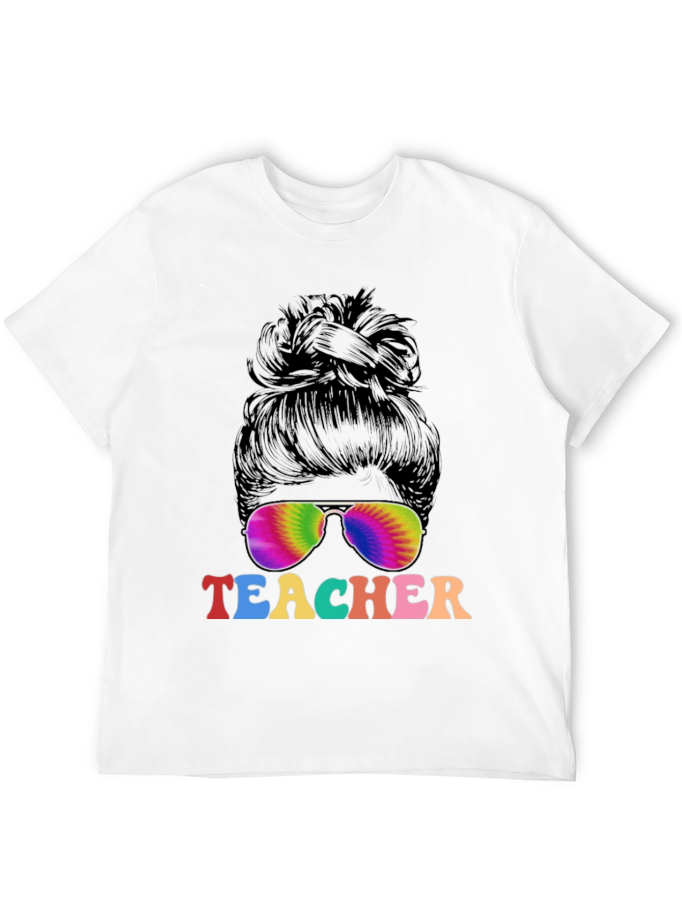 Teacher Messy Bun Graphic T-Shirt