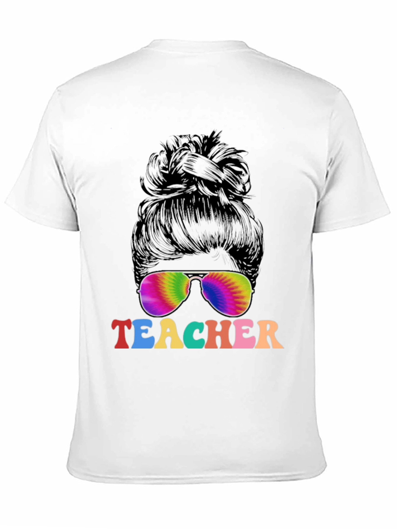 Teacher Messy Bun Graphic T-Shirt