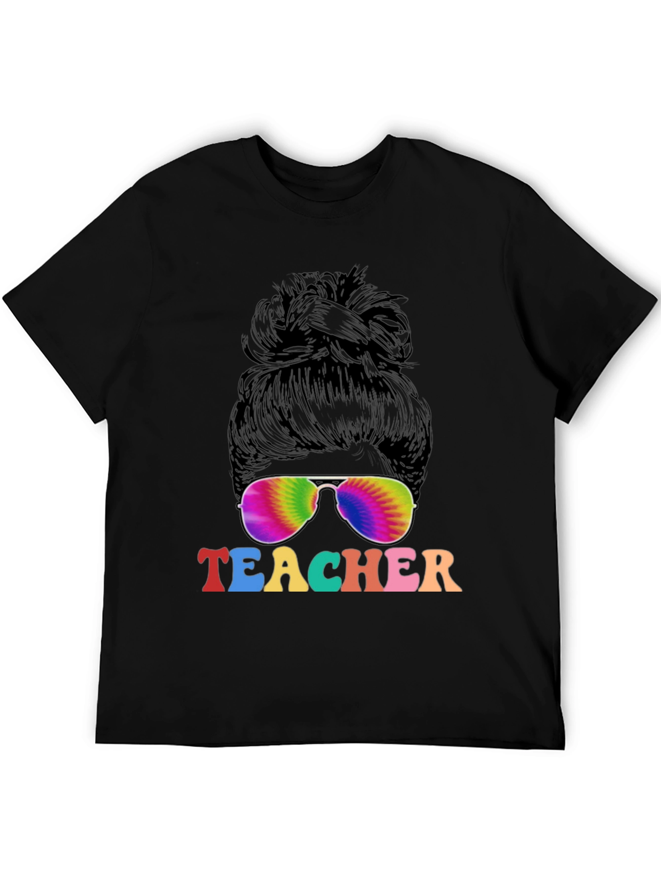 Teacher Messy Bun Graphic T-Shirt
