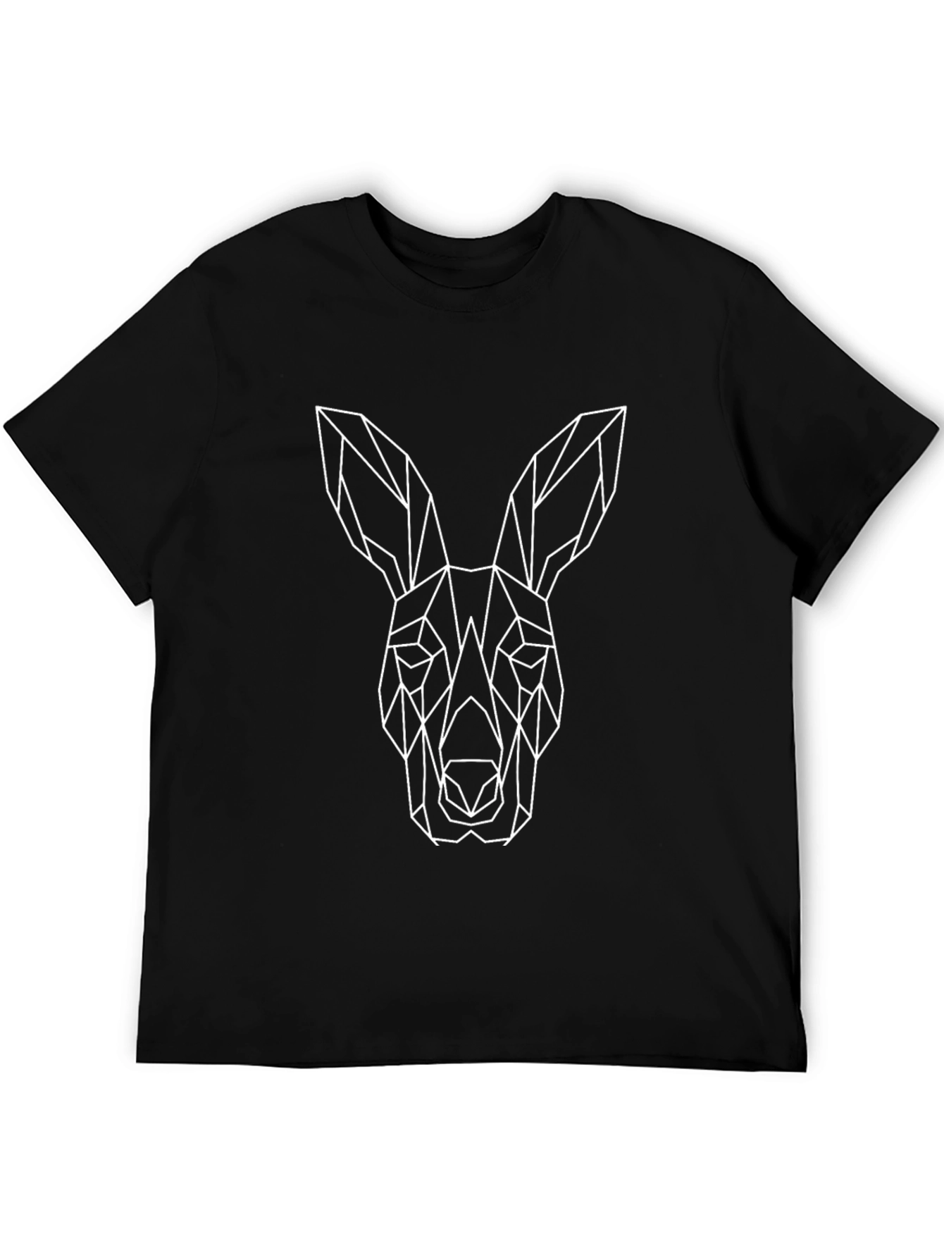 Geometric Hare Graphic Tee - Modern Rabbit Design