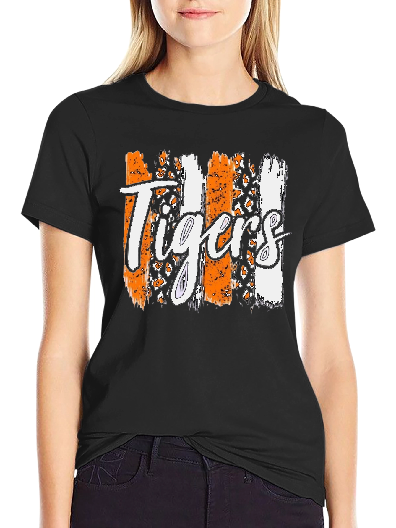 Tigers Graphic Tee - Stylish Black T-Shirt