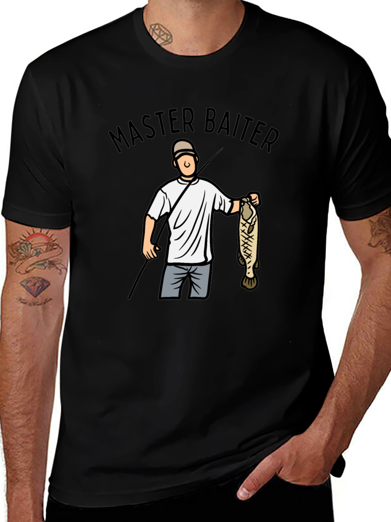 Master Baiter T-Shirt - Fishing Humor Tee