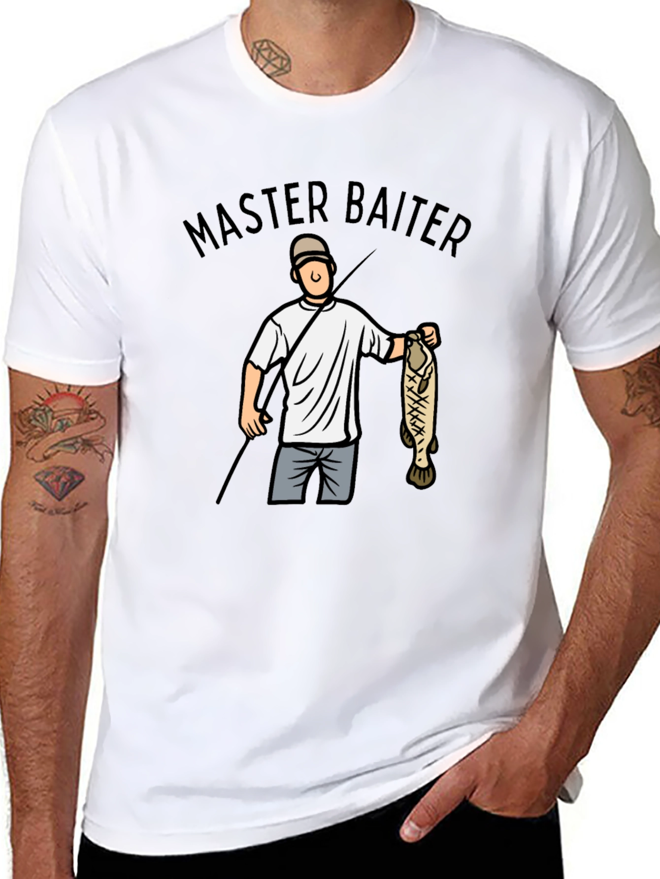 Master Baiter T-Shirt - Fishing Humor Tee