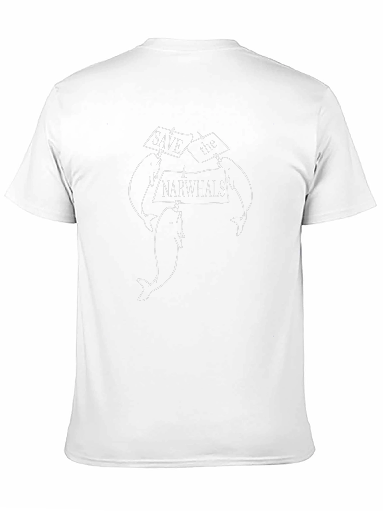 Save the Narwhals Graphic Tee - Black