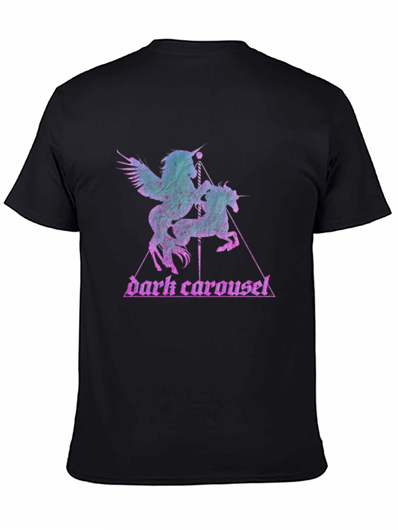 Dark Carousel Unicorn Graphic Tee