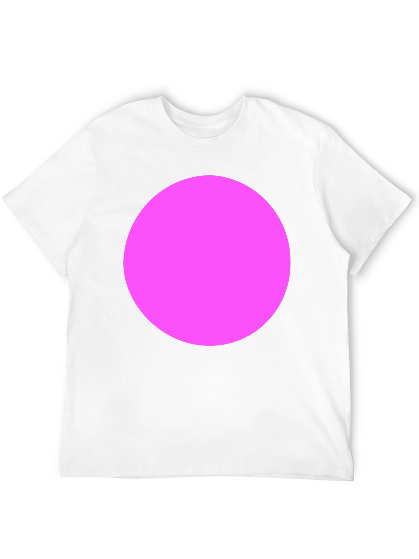Mens Black T-Shirt with Bold Pink Circle