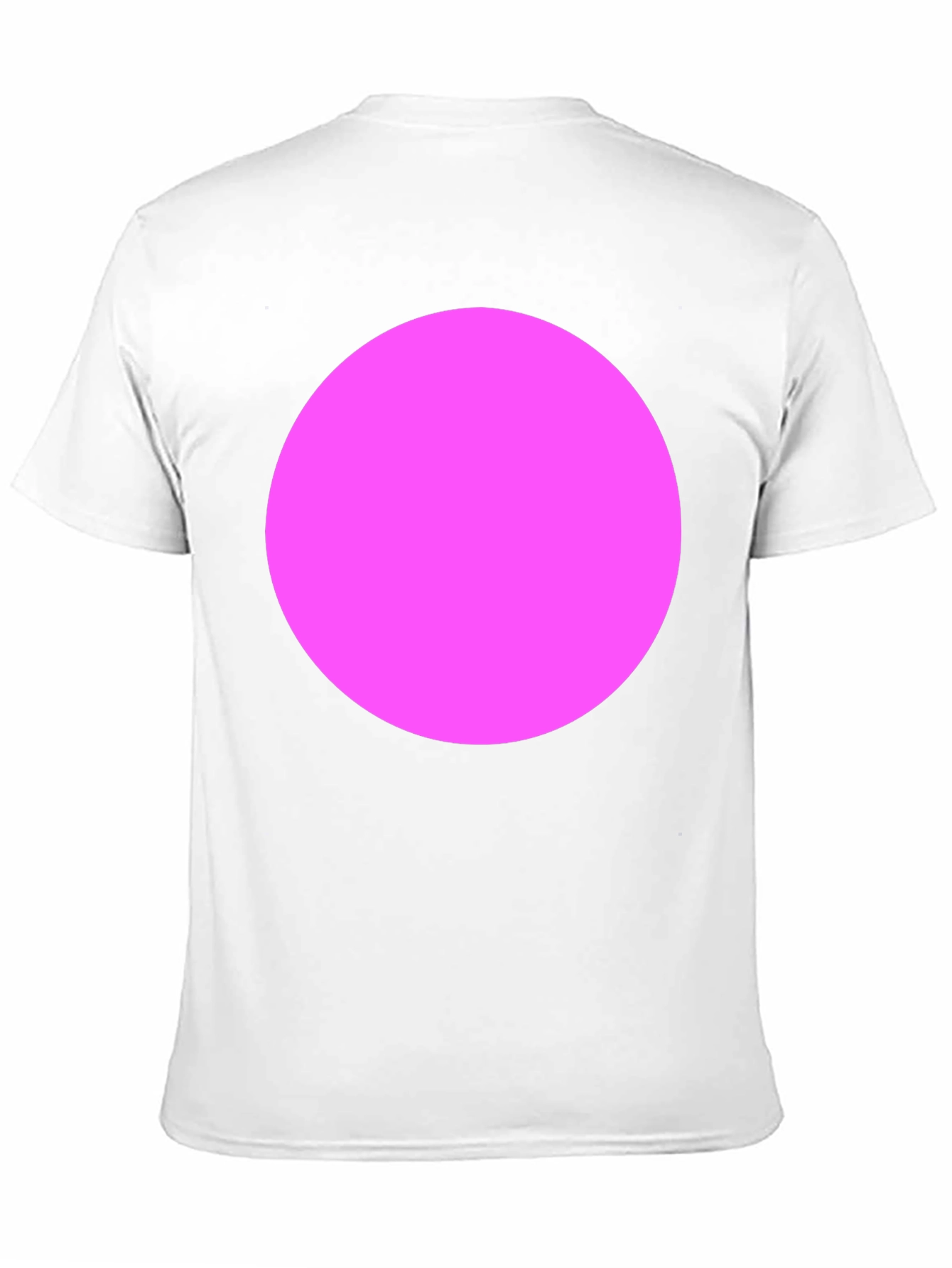 Mens Black T-Shirt with Bold Pink Circle