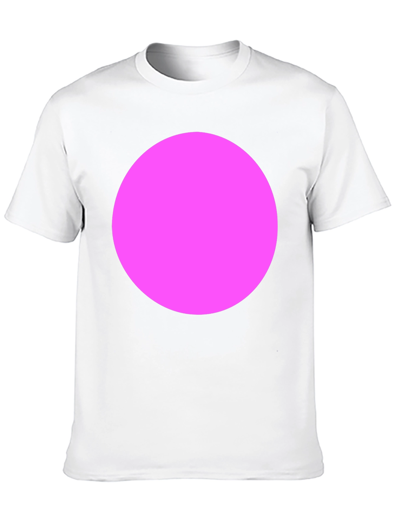 Mens Black T-Shirt with Bold Pink Circle