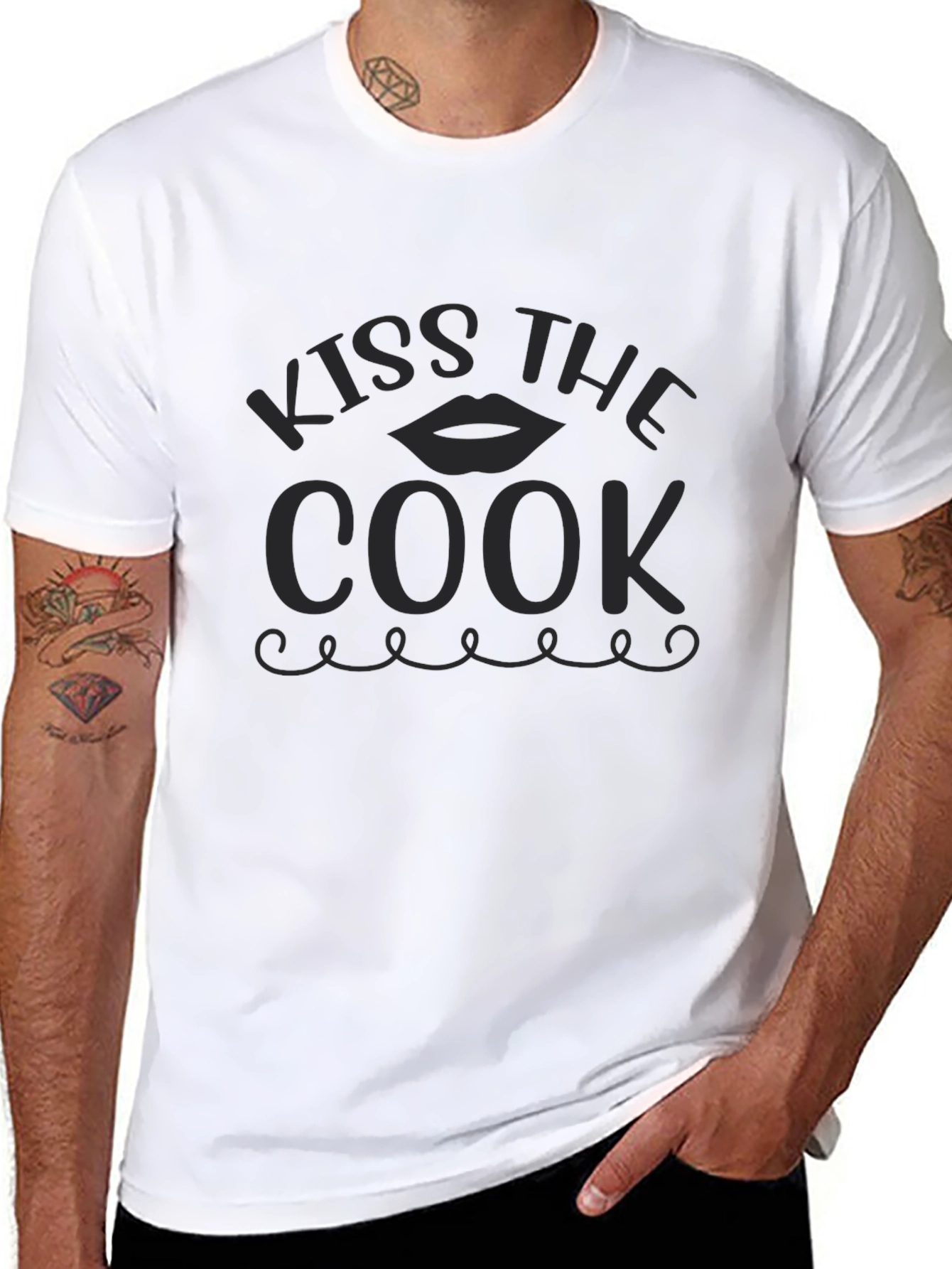 Kiss The Cook Graphic Tee - Soft & Stylish
