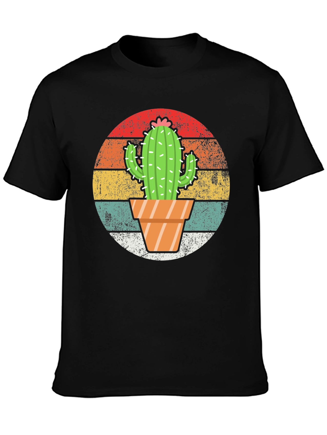 Cactus Sunset Graphic Tee - Retro Style