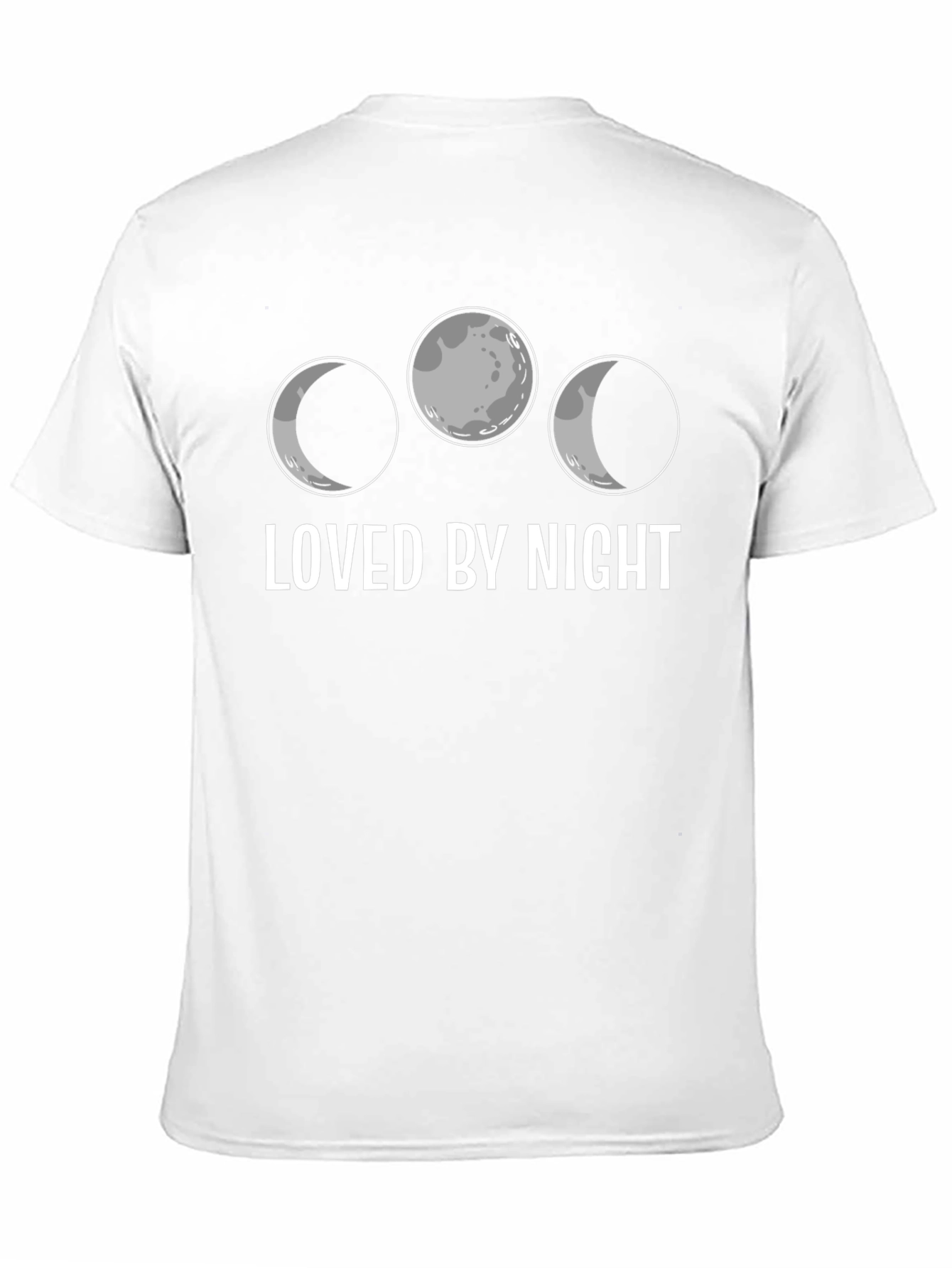 Loved by Night Moon Phases Black Graphic Tee