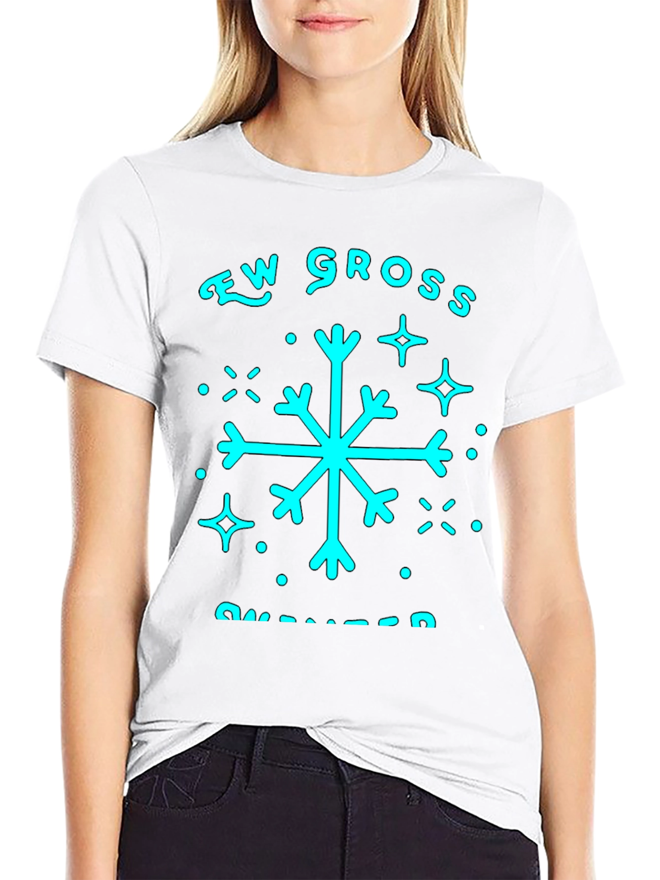 Snow Gross T-Shirt - Black Crewneck Tee