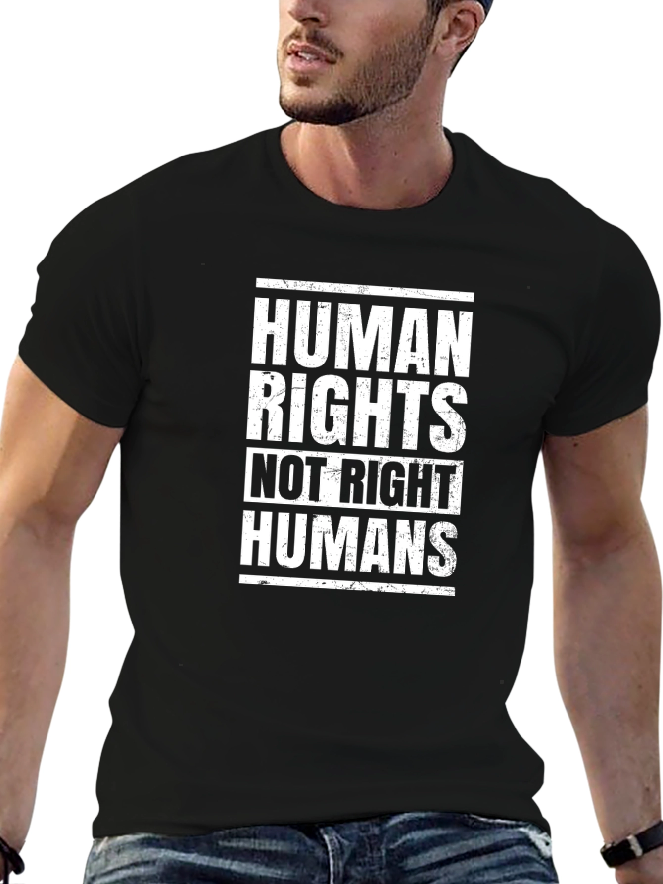 Human Rights Not Right Humans Graphic T-Shirt