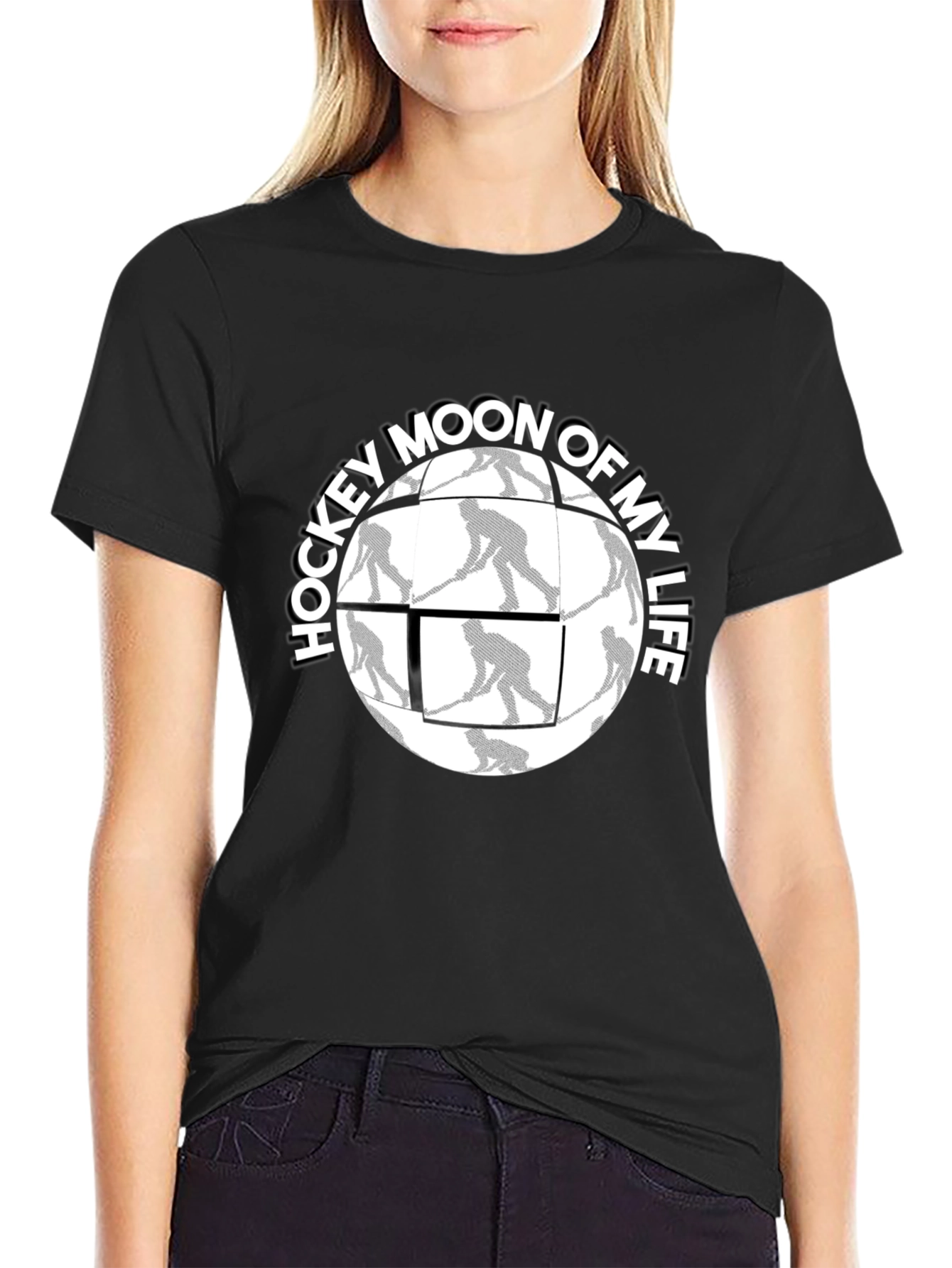 Hockey Moon of My Life Black T-Shirt