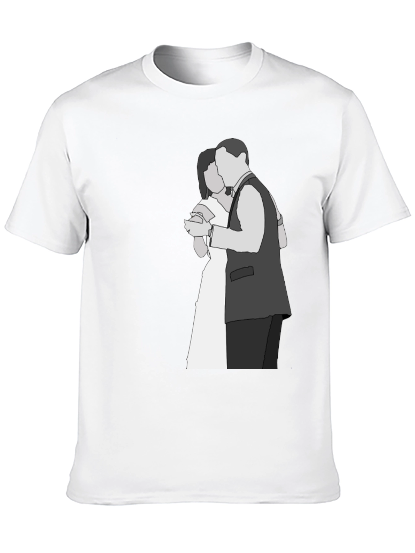 Couple Dancing Graphic Tee - Black Cotton Shirt