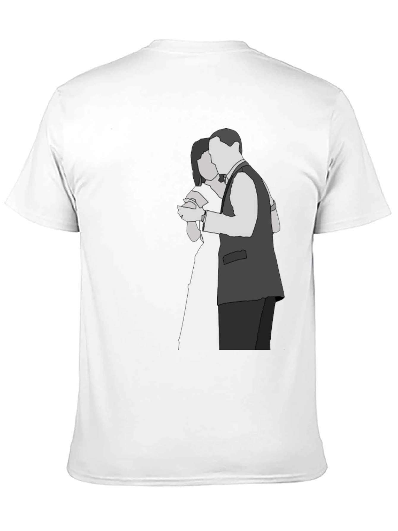 Couple Dancing Graphic Tee - Black Cotton Shirt