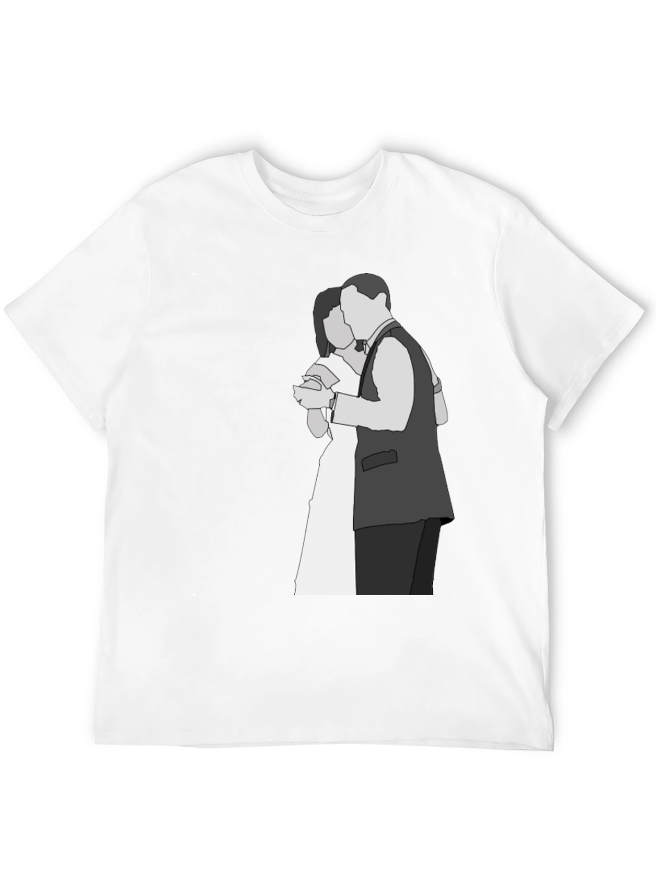 Couple Dancing Graphic Tee - Black Cotton Shirt
