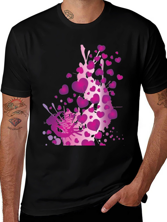Heart Splash Graphic Tee - Black