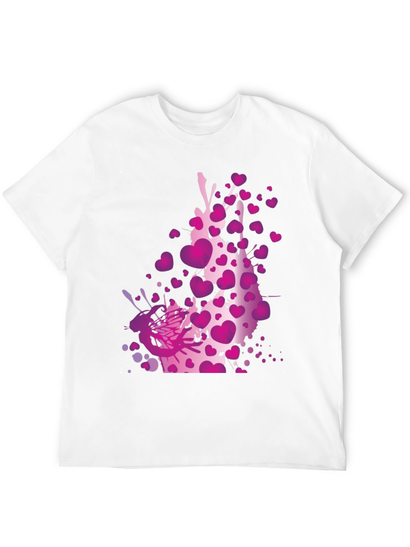 Heart Splash Graphic Tee - Black
