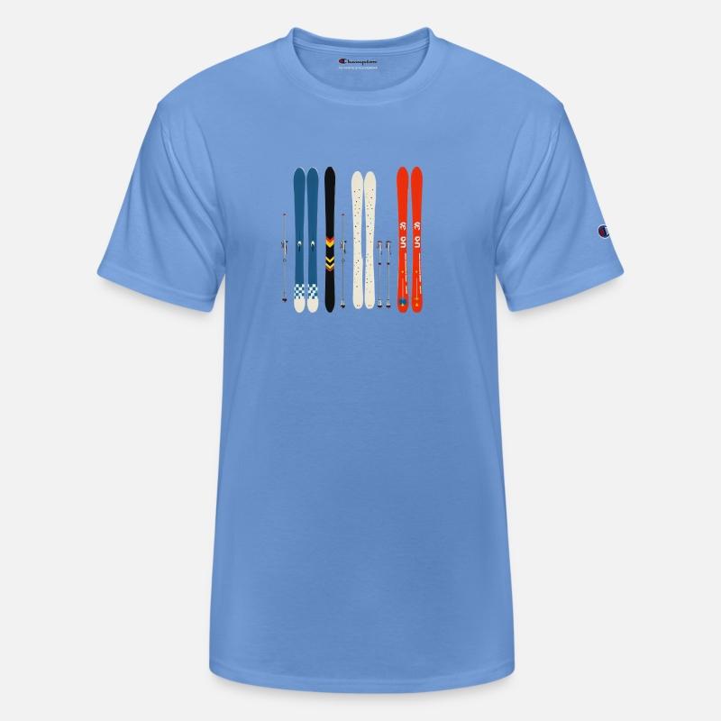 Illustration of Colorful Skis and ski poles