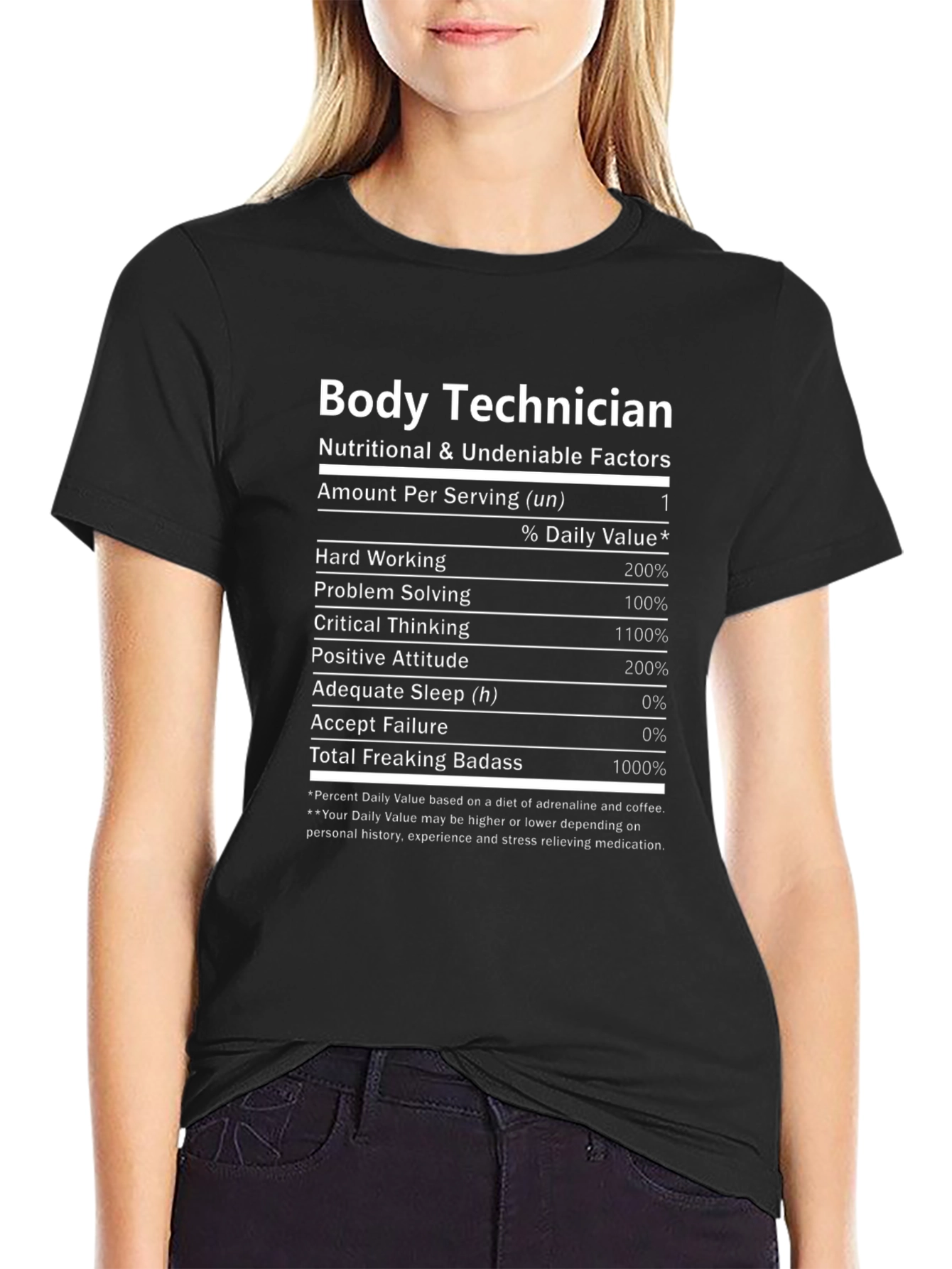 Body Technician Nutrition Facts T-Shirt