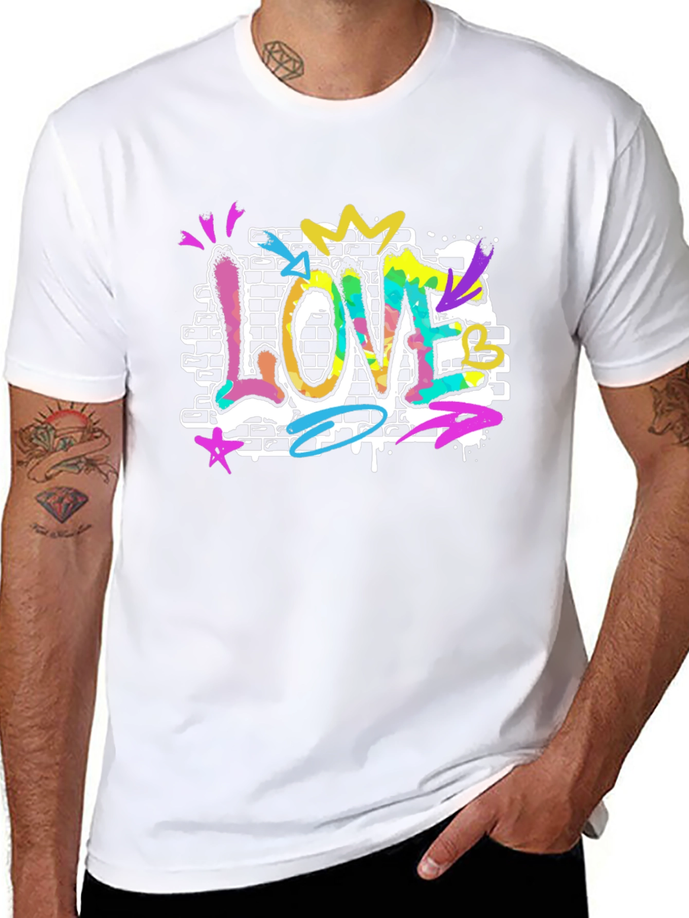 LOVE Graffiti Tee - Urban Style T-Shirt