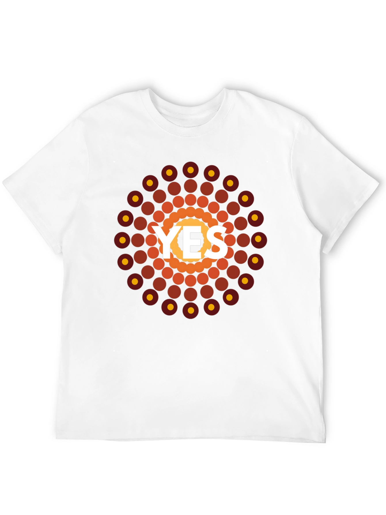 Geometric YES Graphic Tee - Black