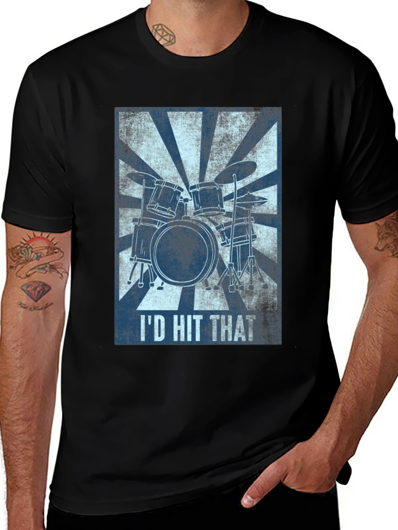 Id Hit That Drum Set Graphic Tee