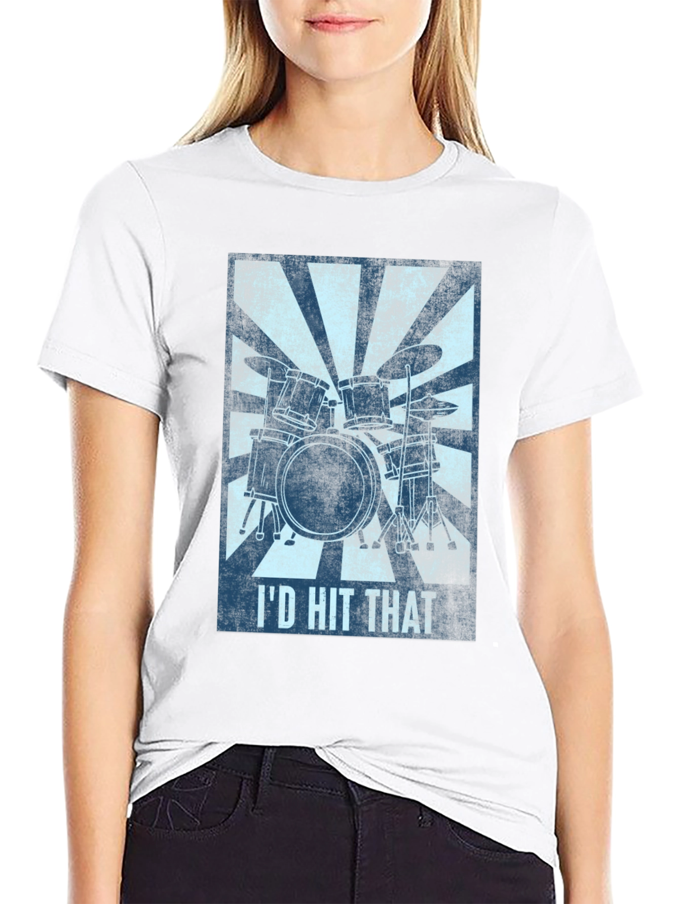 Id Hit That Drum Set Graphic Tee