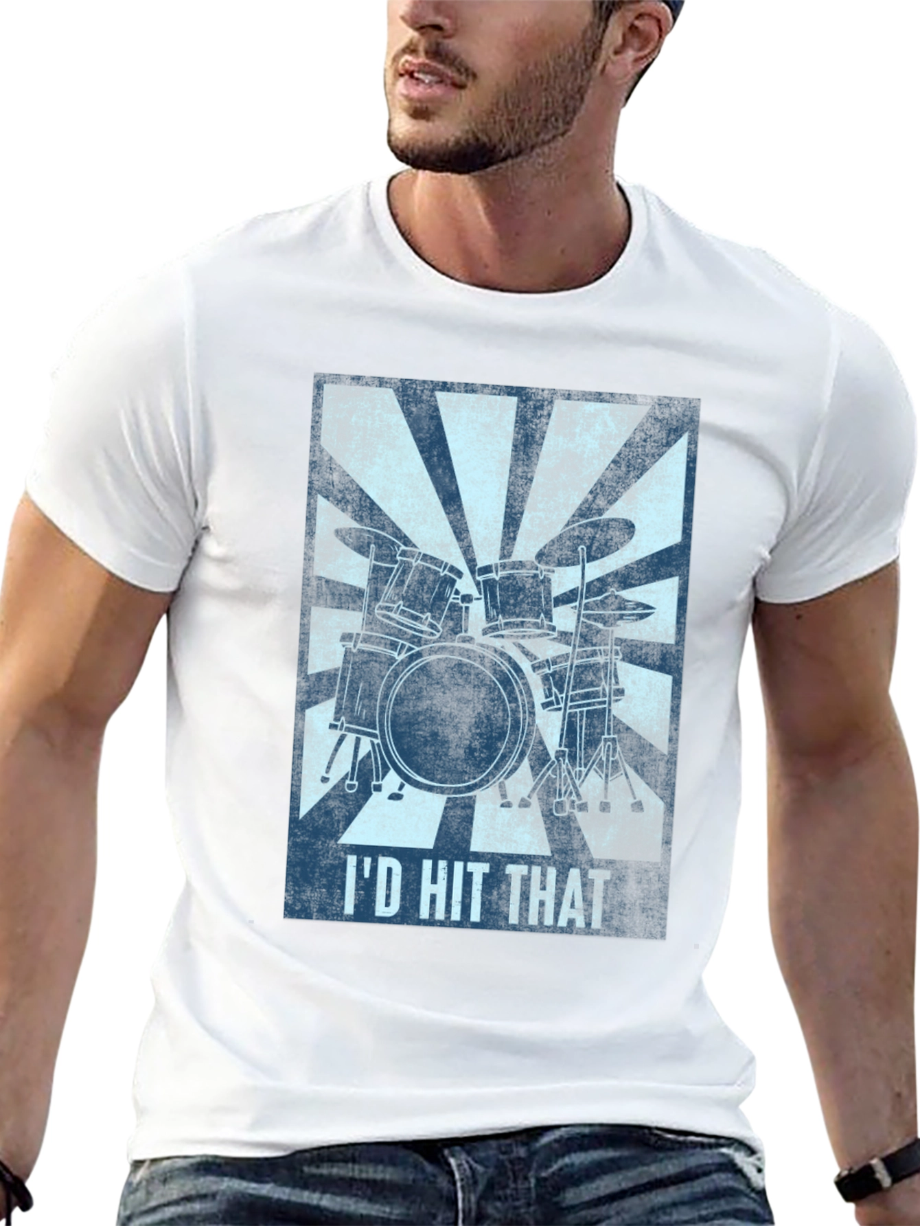 Id Hit That Drum Set Graphic Tee