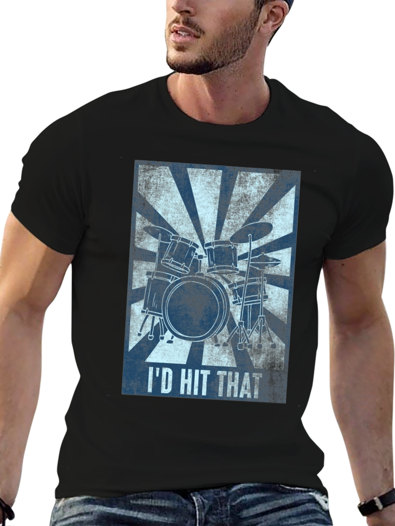 Id Hit That Drum Set Graphic Tee