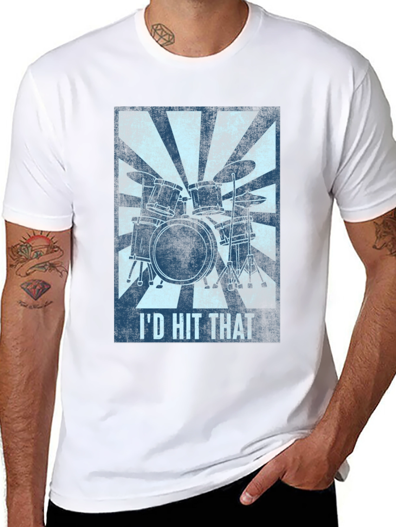 Id Hit That Drum Set Graphic Tee