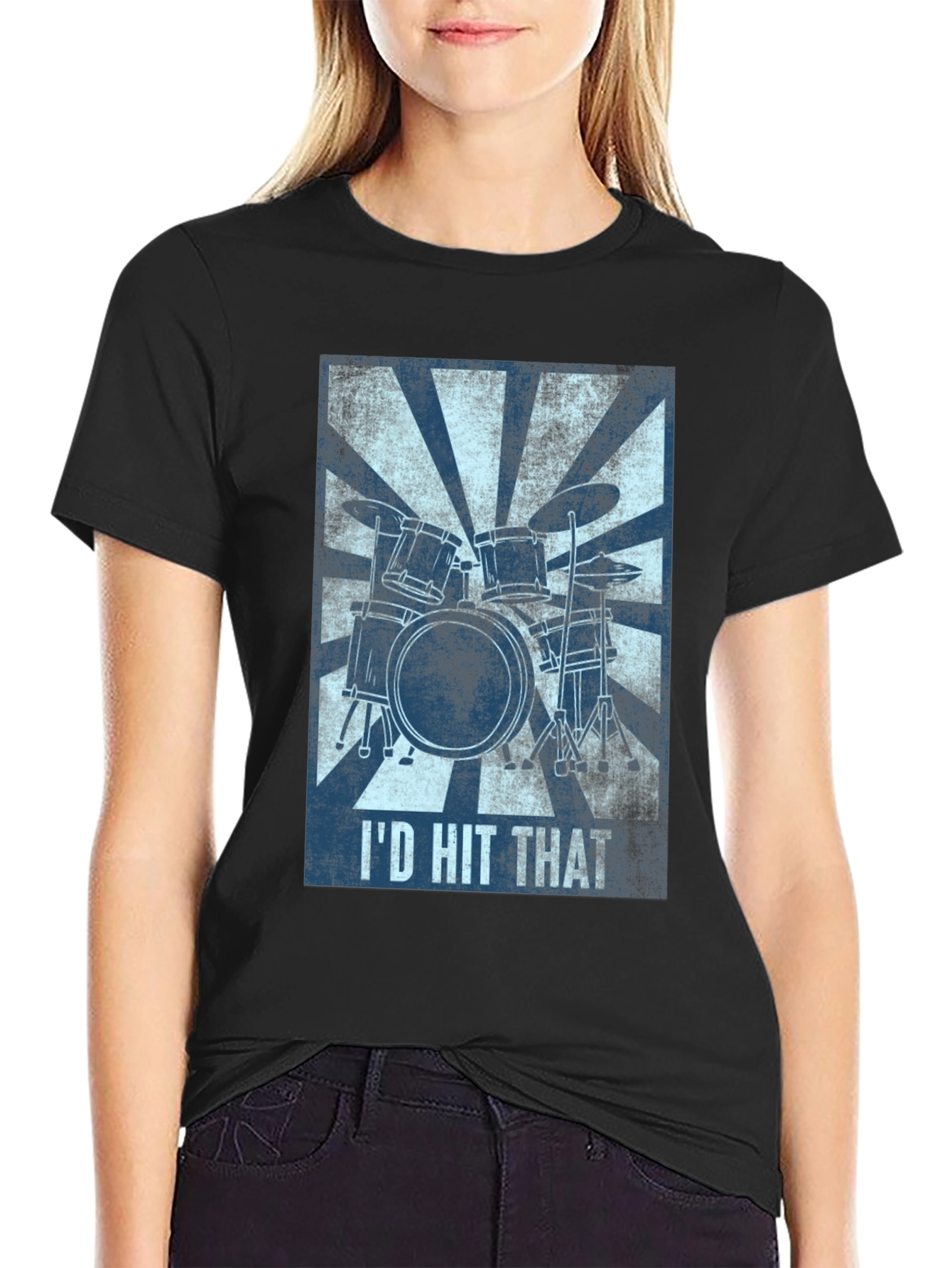 Id Hit That Drum Set Graphic Tee