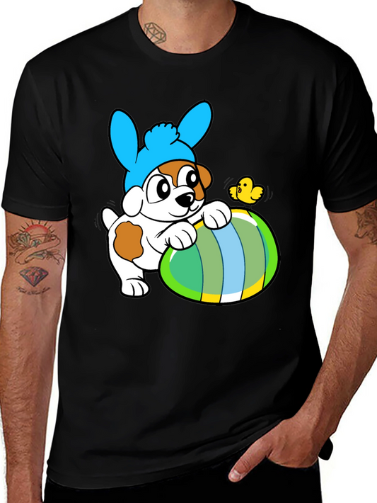 Easter Puppy T-Shirt - Cute Dog in Bunny Hat