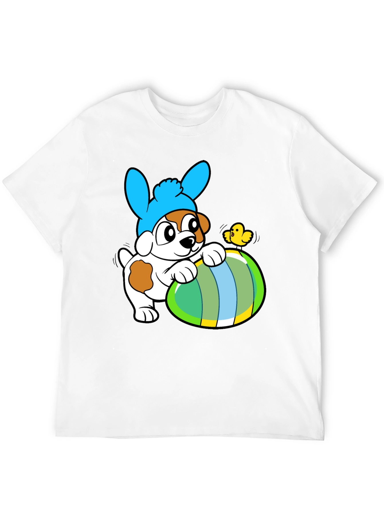 Easter Puppy T-Shirt - Cute Dog in Bunny Hat