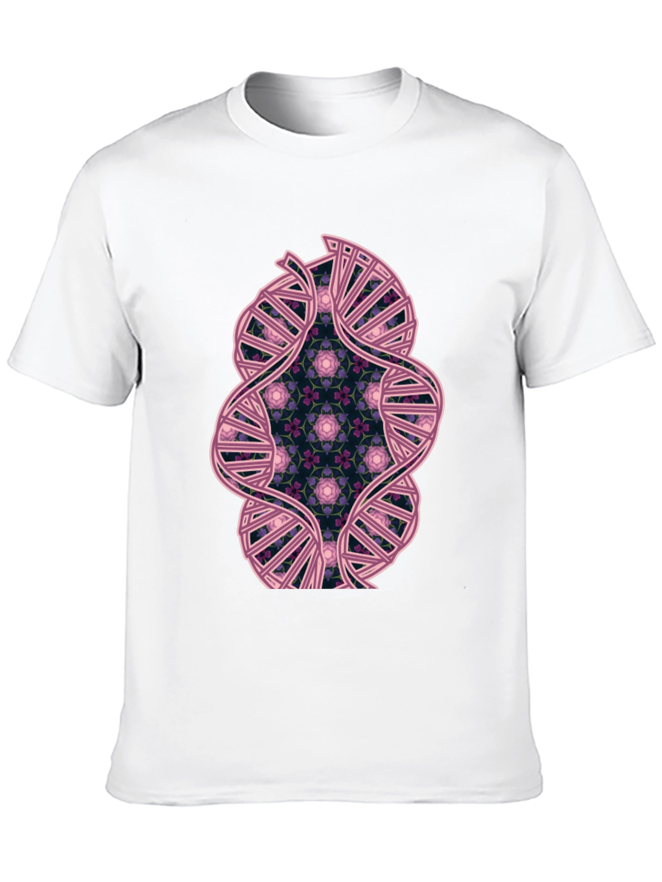 DNA Floral Graphic Black T-Shirt
