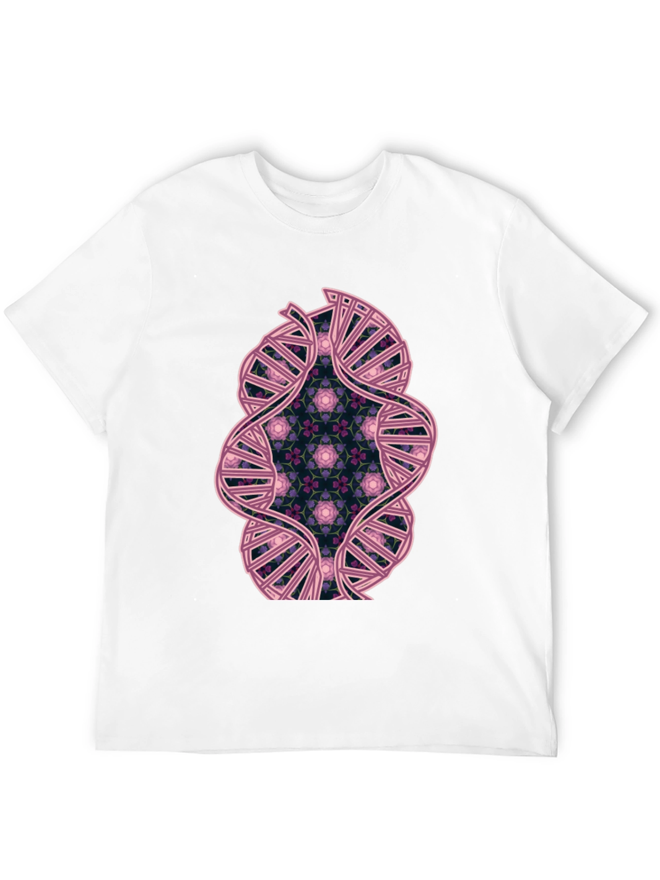 DNA Floral Graphic Black T-Shirt