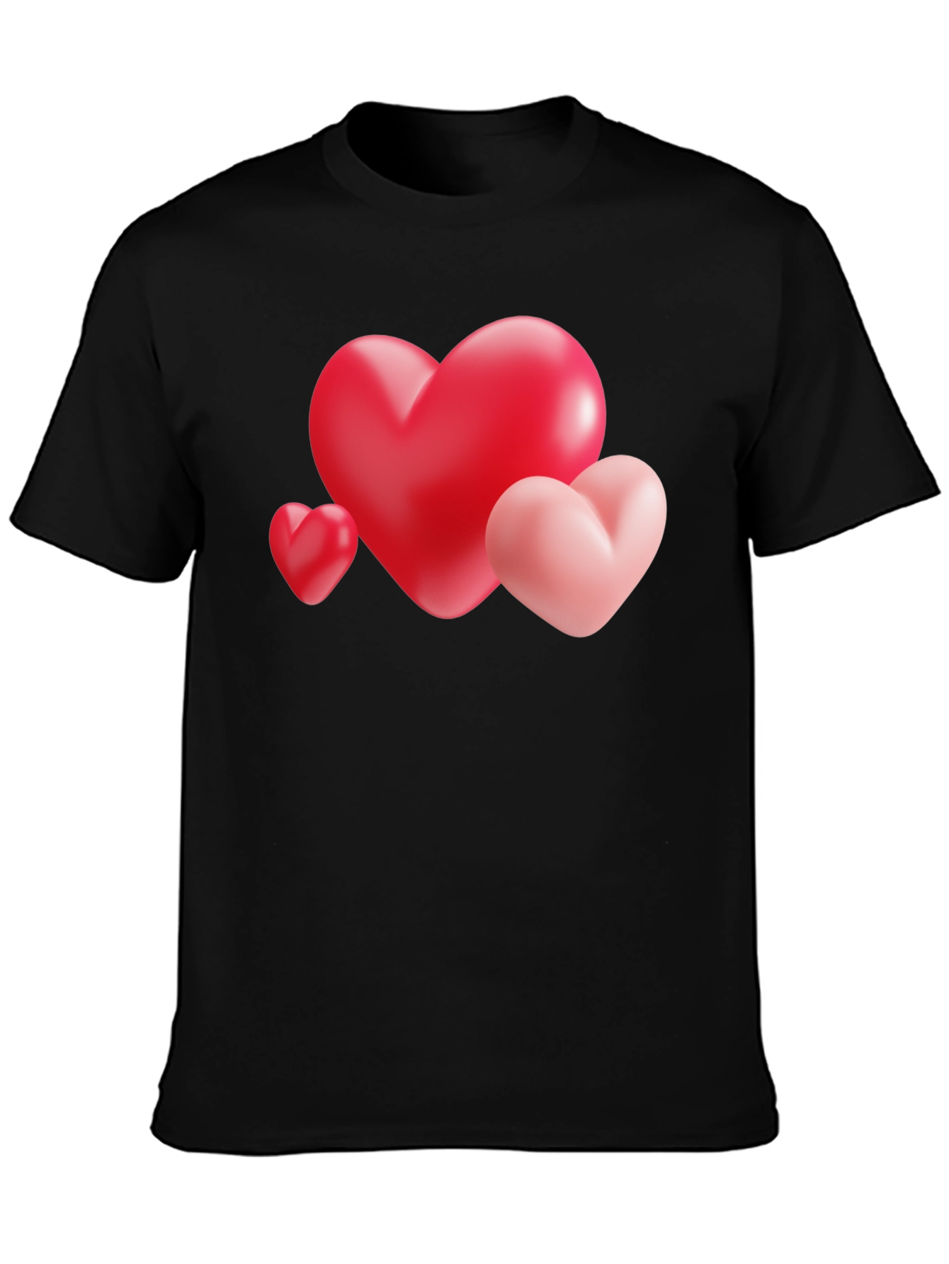 Heart Trio Graphic Tee - Valentines Day Shirt