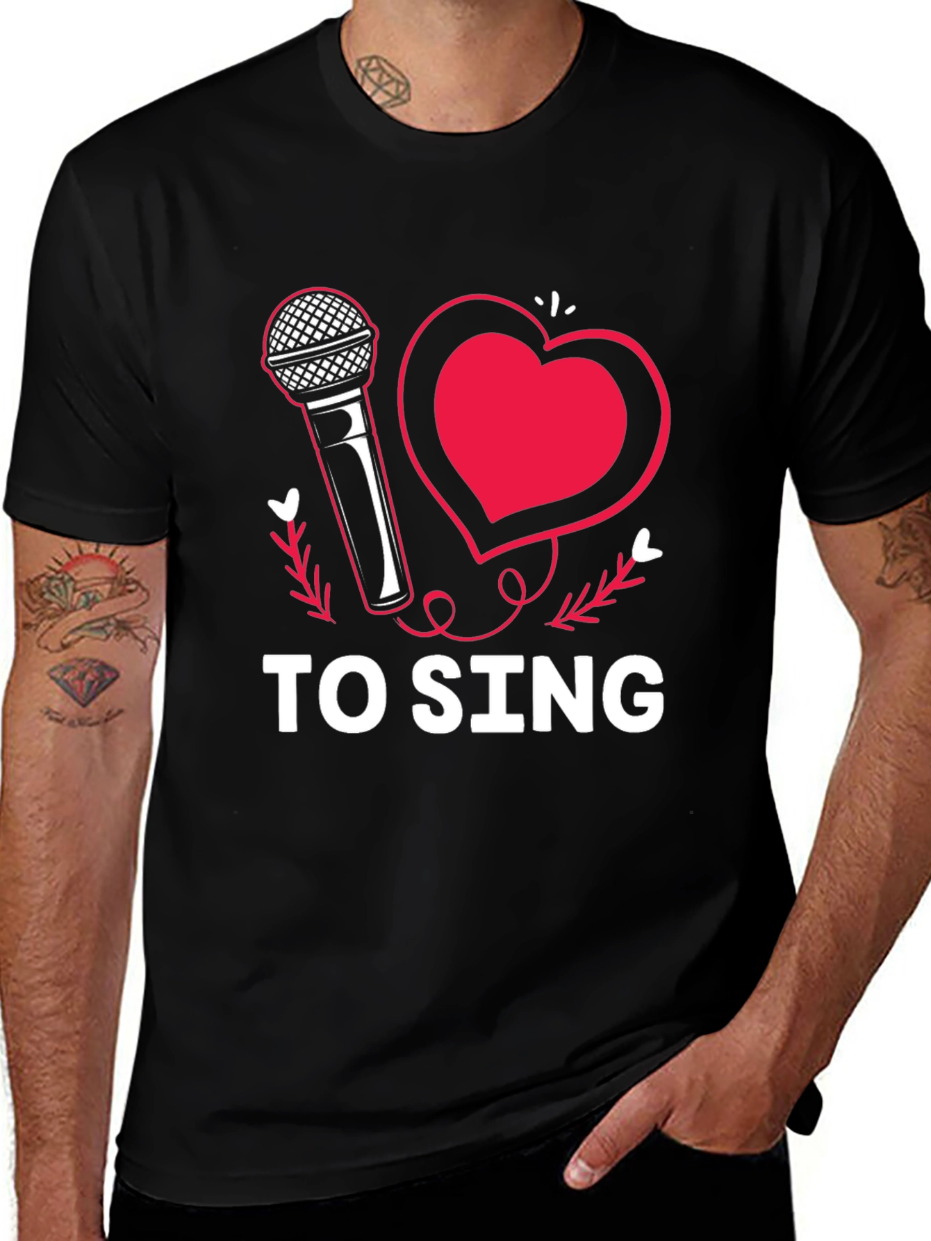 I Love to Sing Graphic Tee Shirt