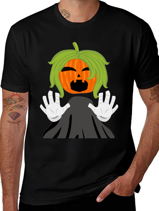 Halloween Pumpkin Ghost Graphic T-Shirt