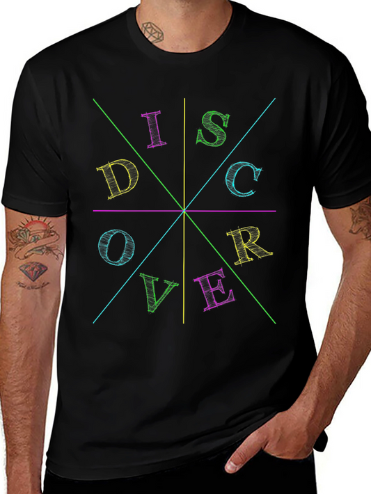 Discover Graphic T-Shirt - Bold Colorful Design