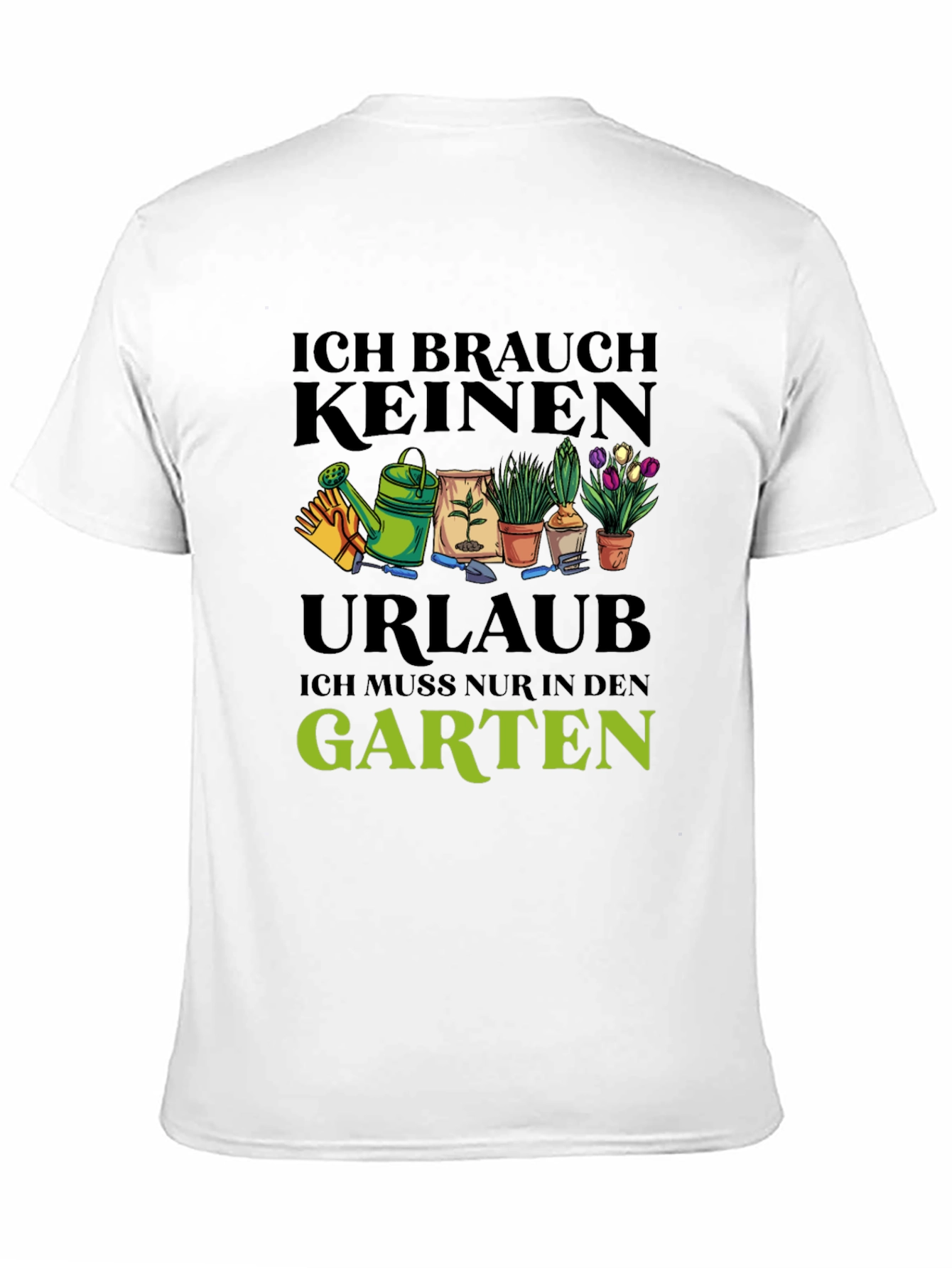 Gardeners Delight: I Need No Vacation Black T-Shirt