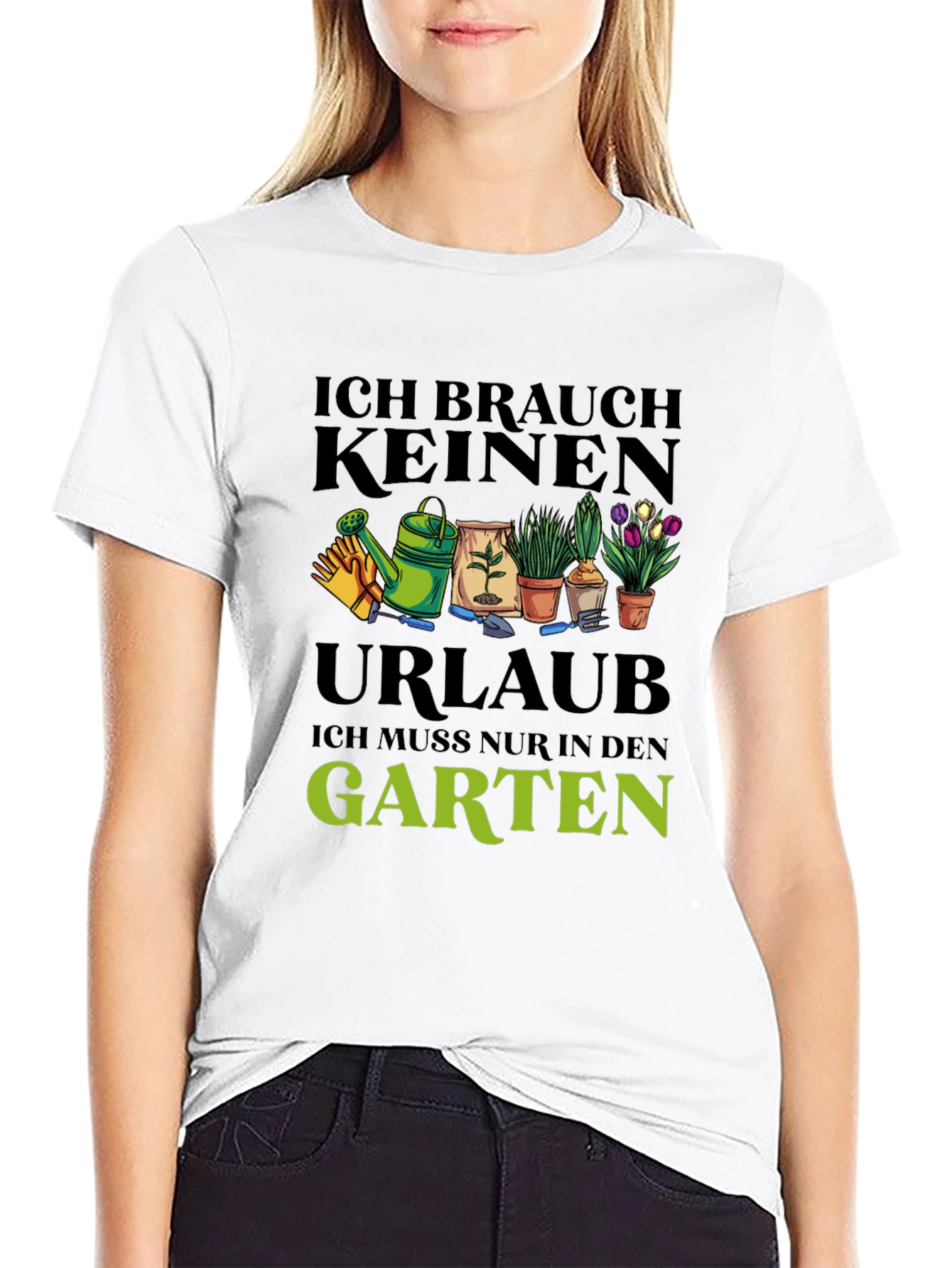 Gardeners Delight: I Need No Vacation Black T-Shirt