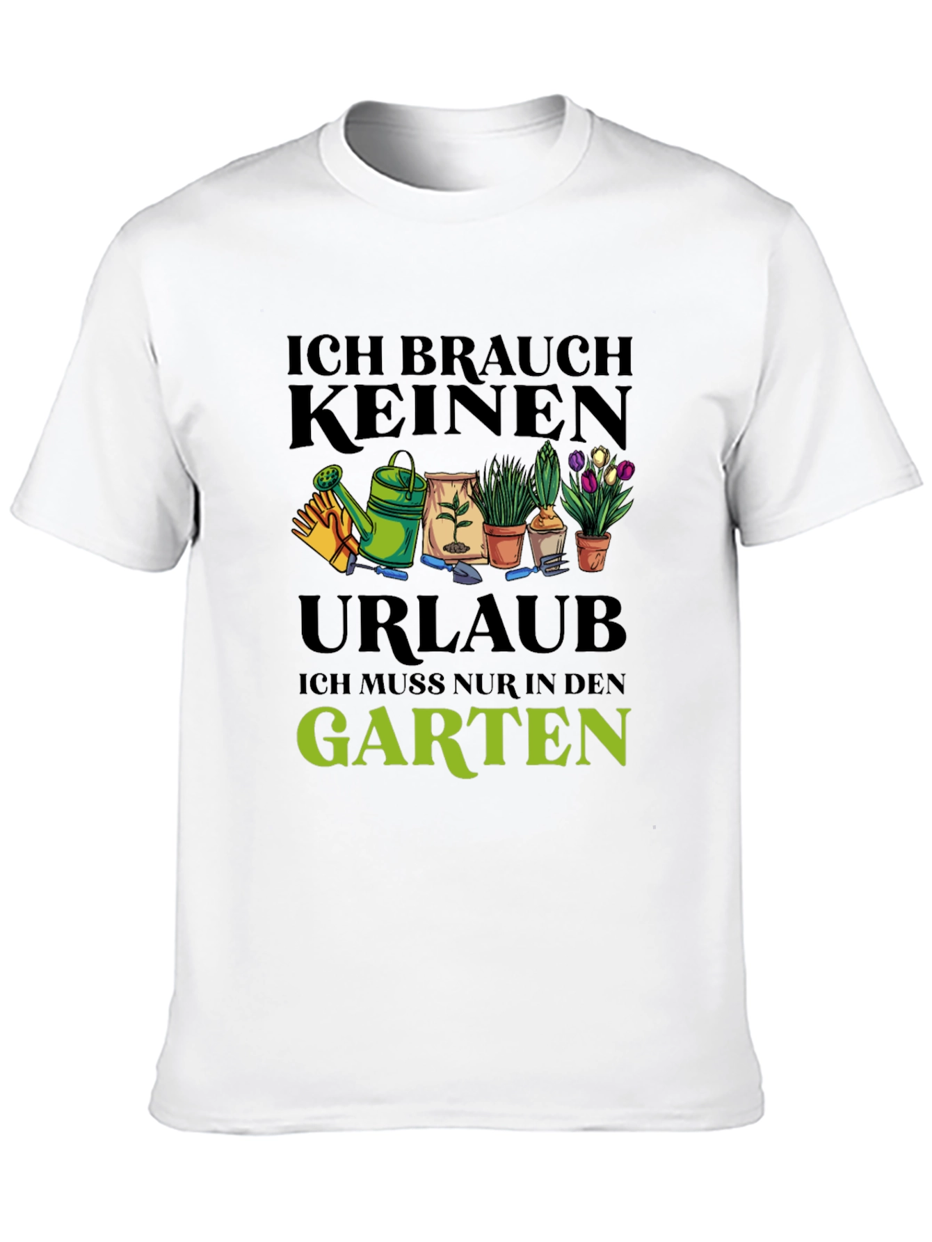 Gardeners Delight: I Need No Vacation Black T-Shirt