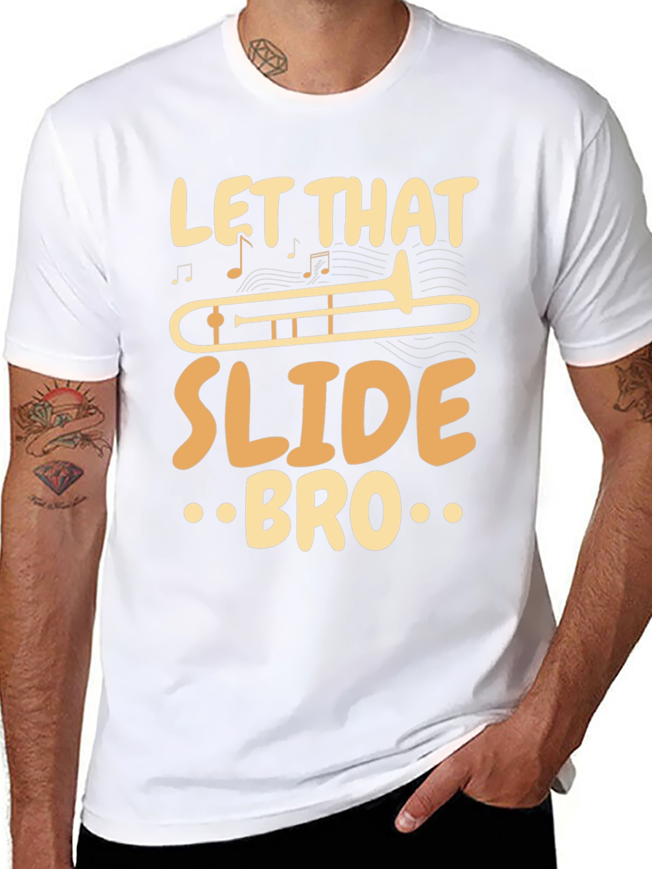 Let That Slide Bro Funny Trombone Player T-Shirt